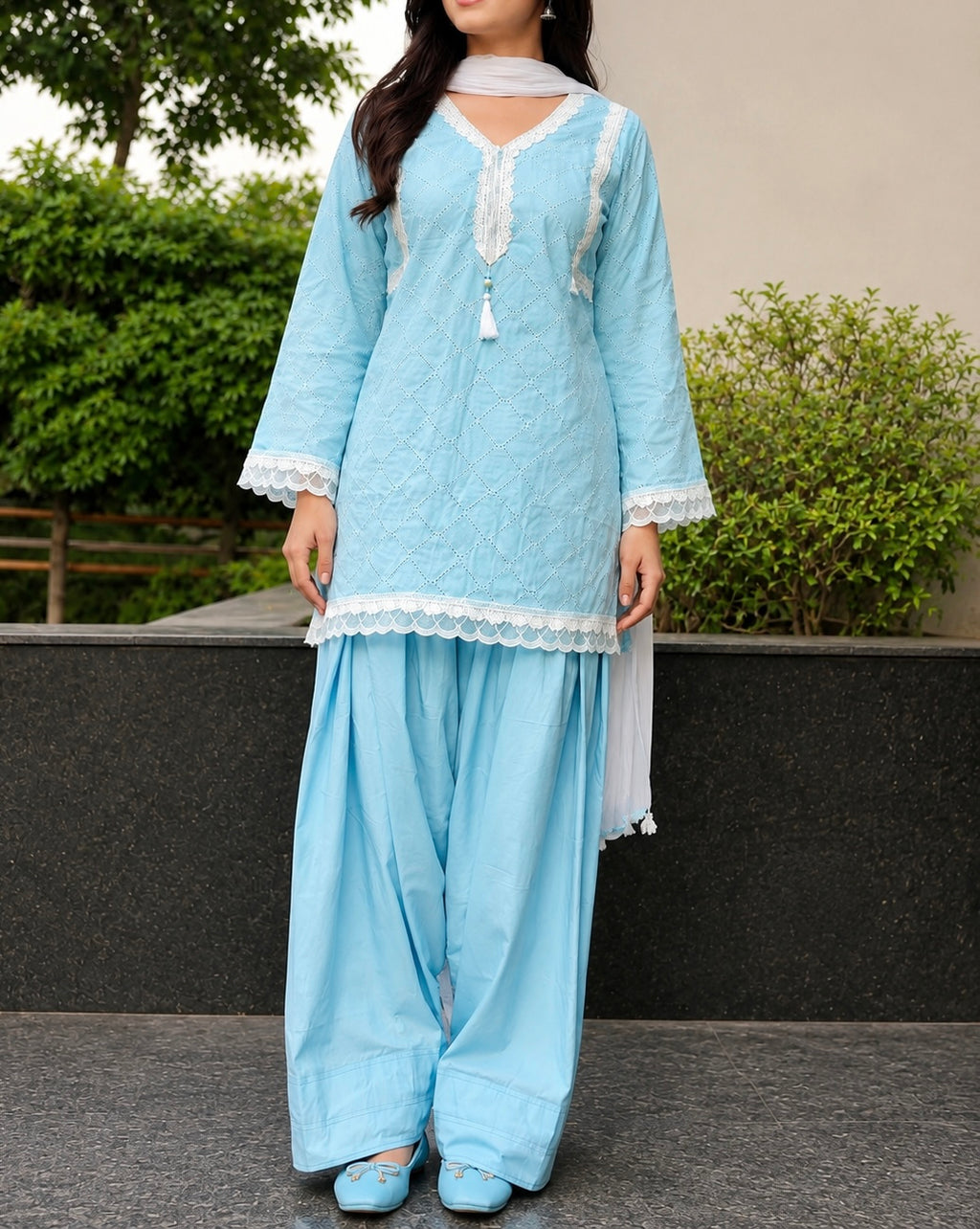 POWDER BLUE FARSHI SUIT
