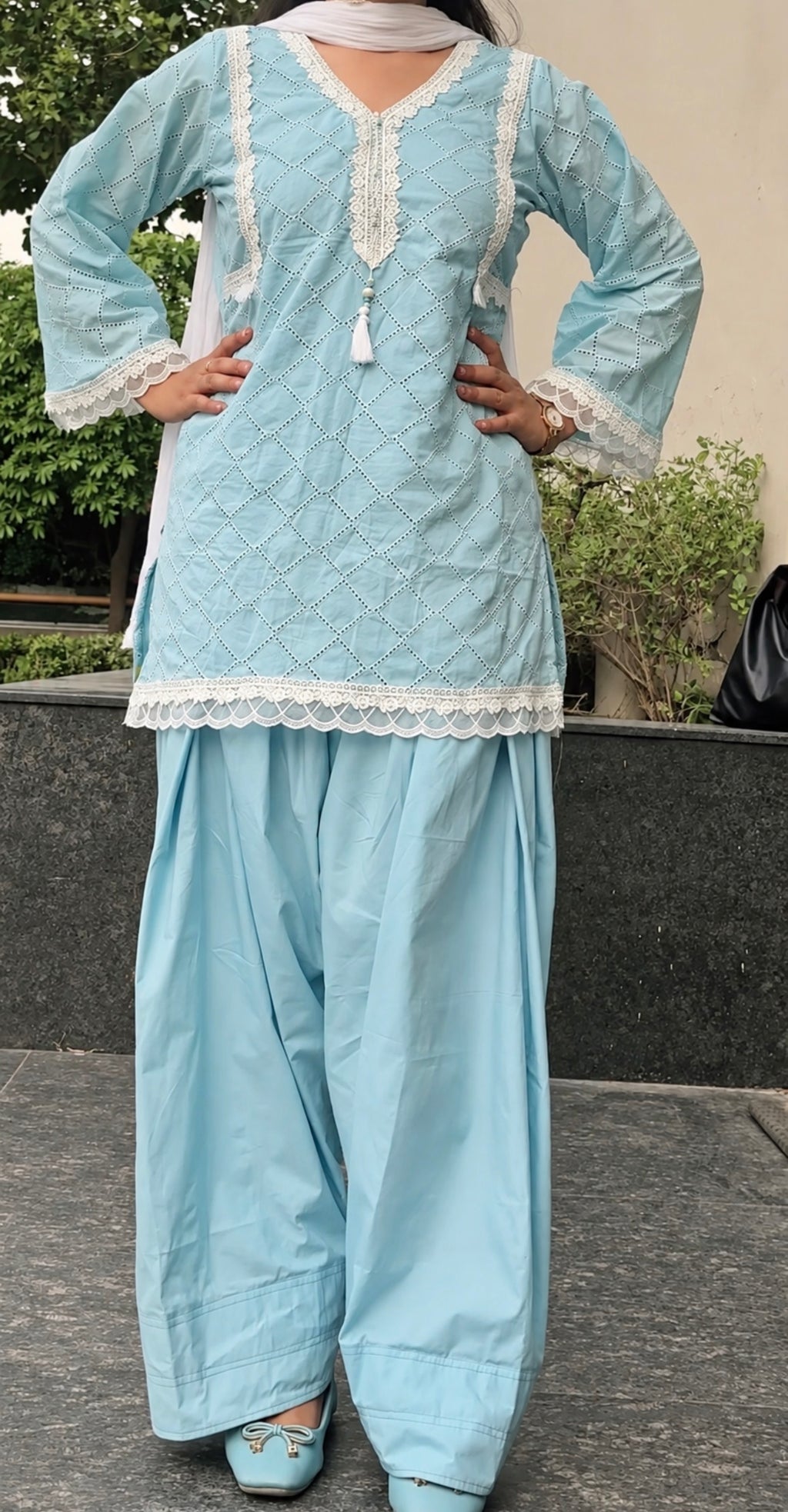 POWDER BLUE FARSHI SUIT