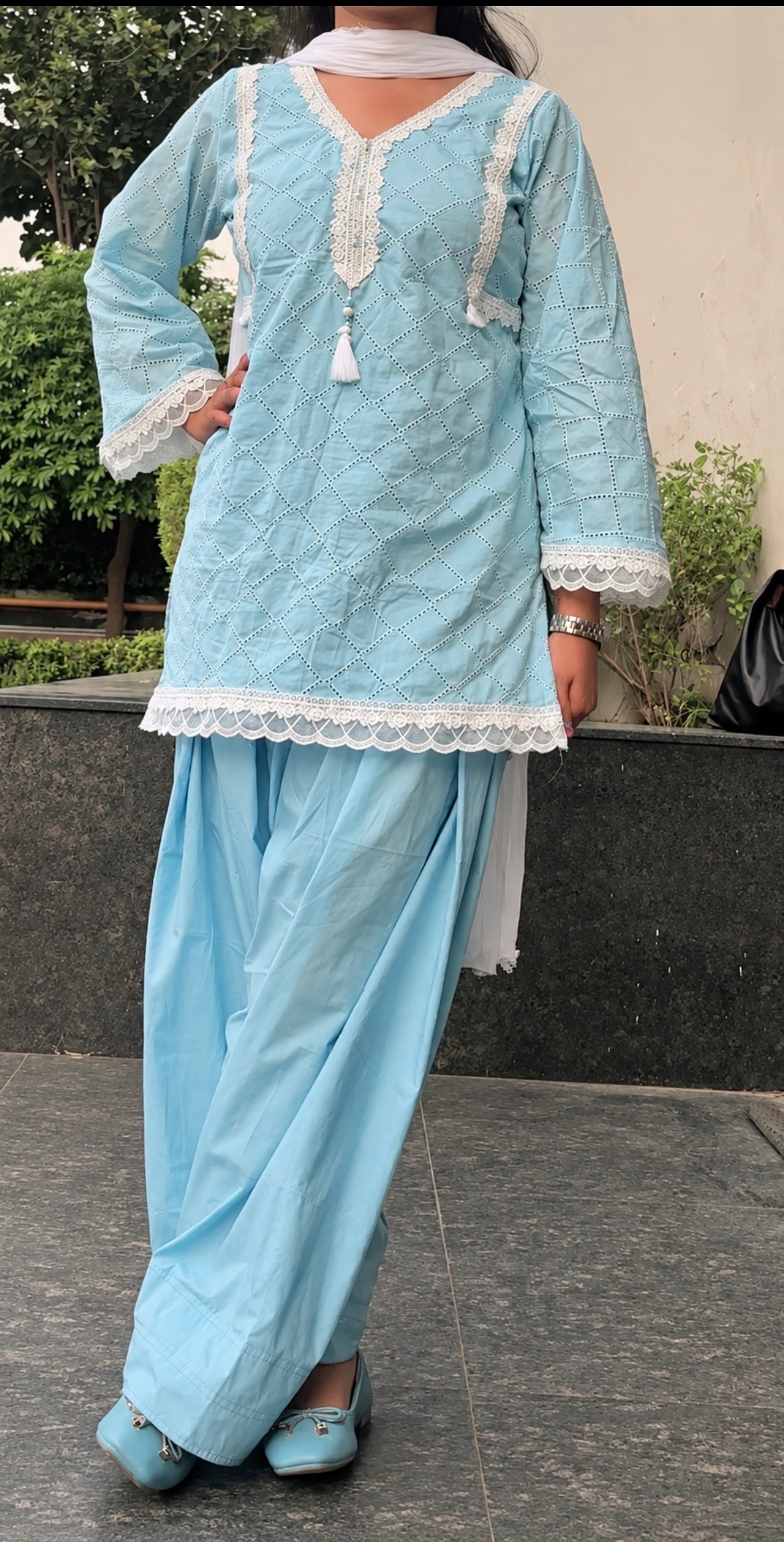 POWDER BLUE FARSHI SUIT
